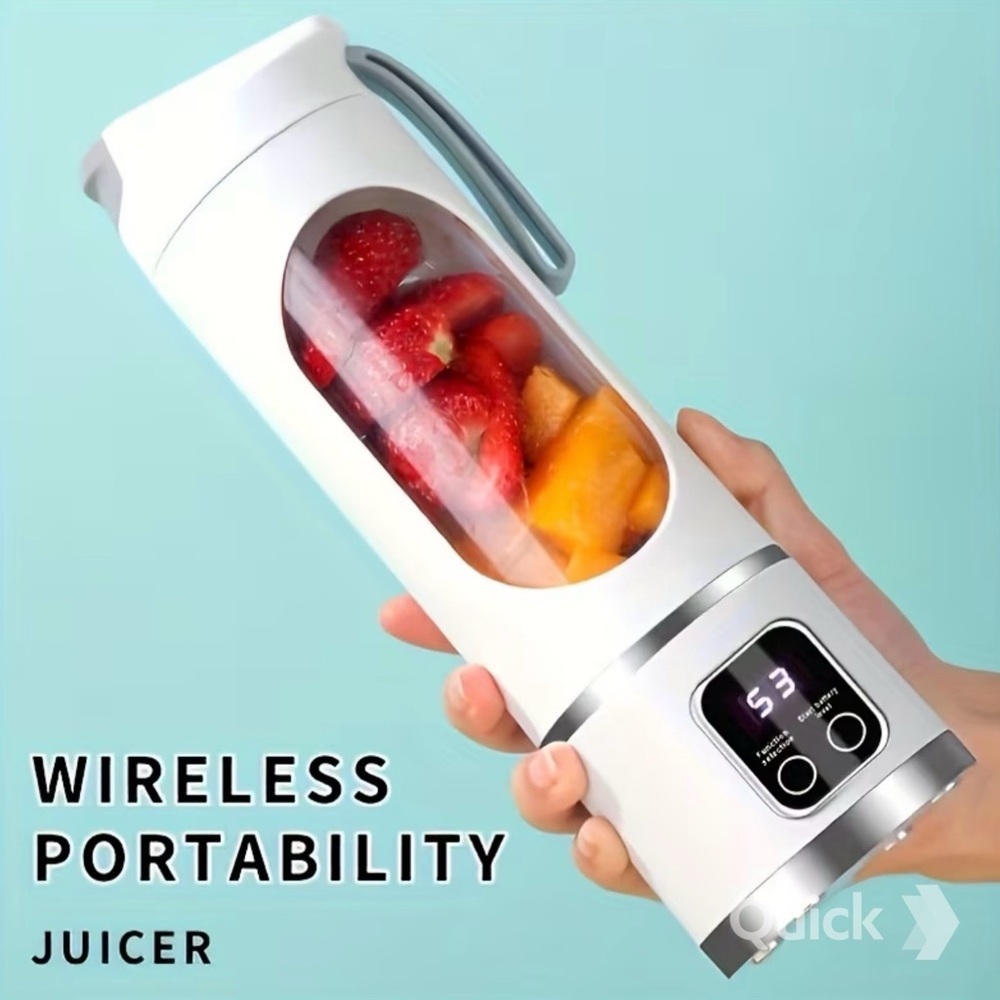 White Portable Blender with Digital Display